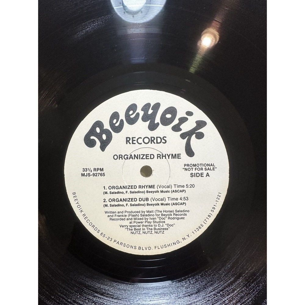 Organized Rhyme - Organized House Vocal Beeyoik Records MJS-92765 RARE!!!